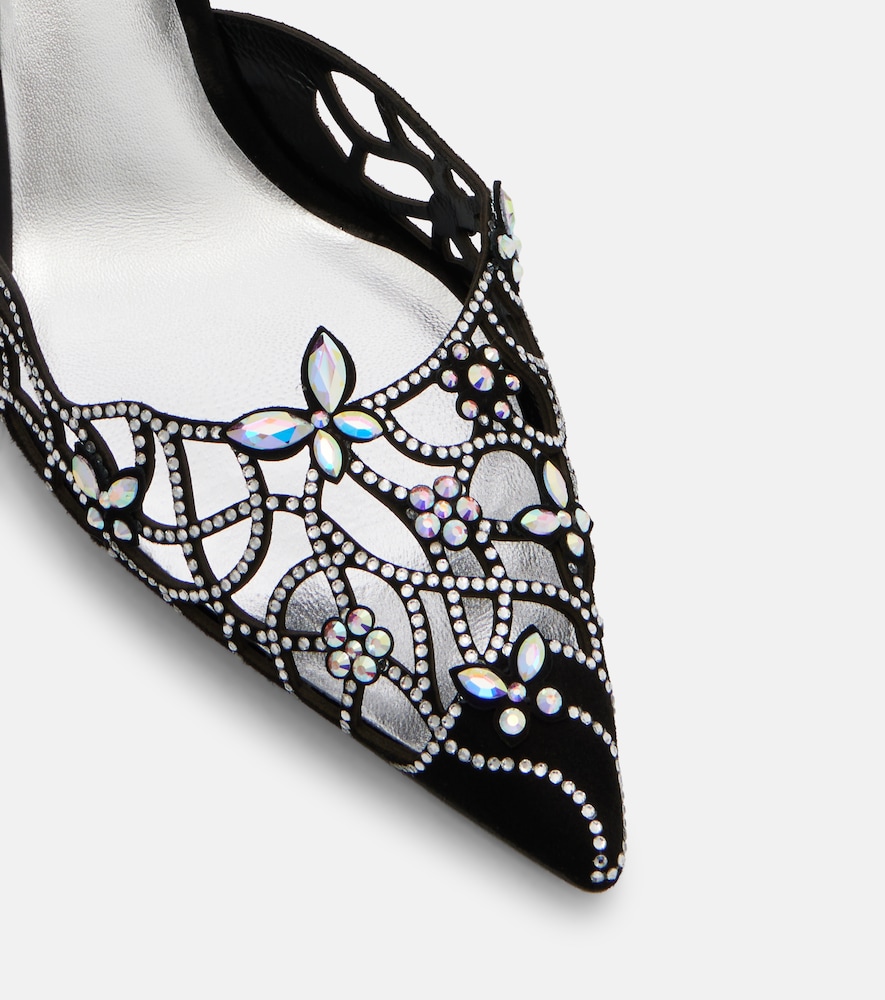 Embellished Suede Slingback