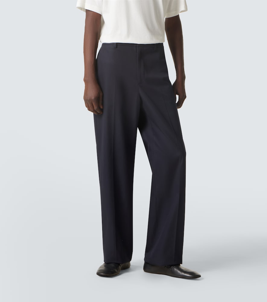 Cotton Twill Straight Pants