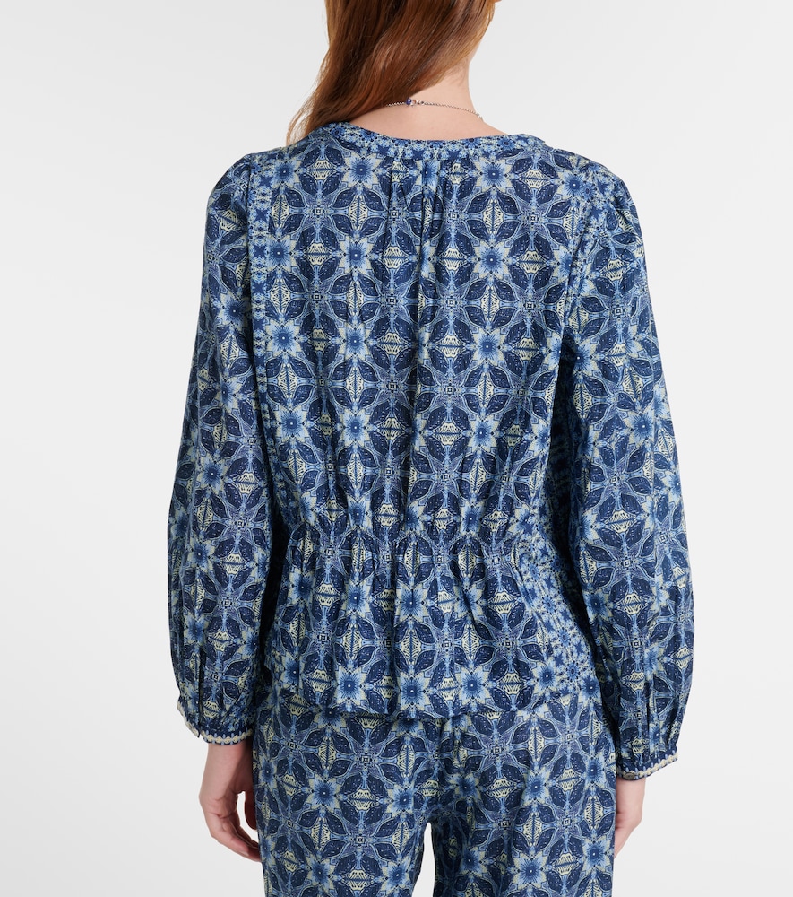 Claudie Printed Cotton Blouse