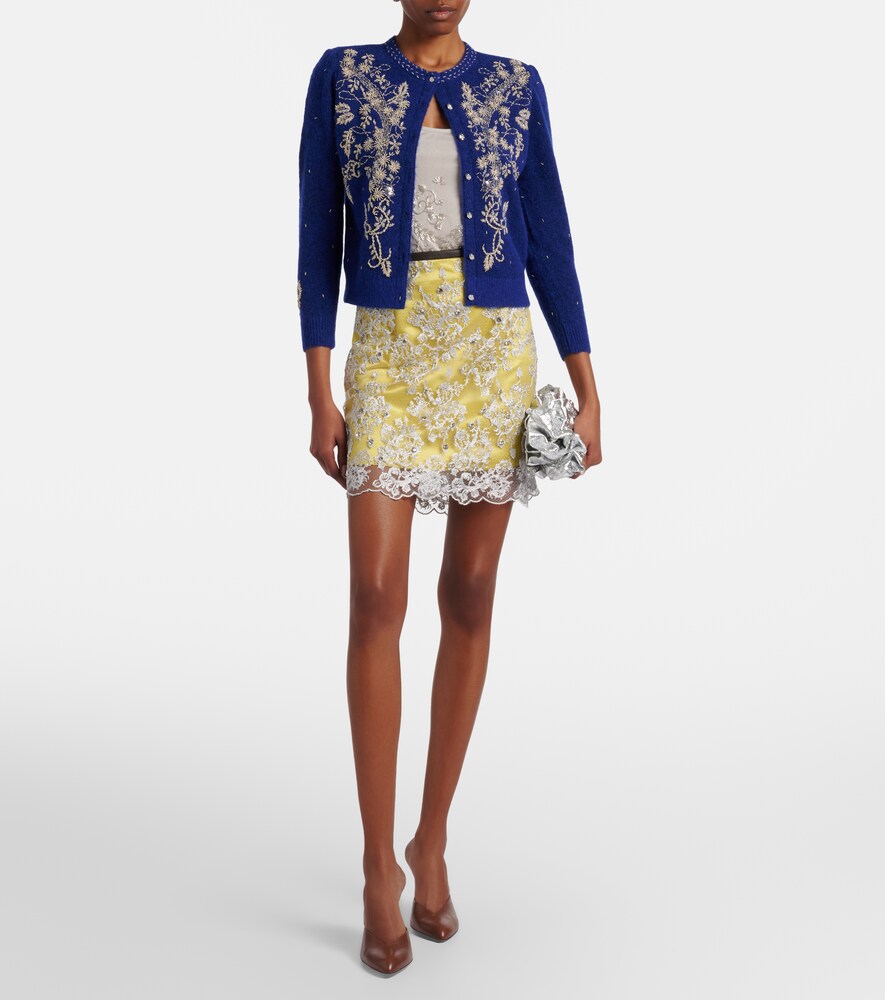 Jacques Wei Embellished floral cardigan