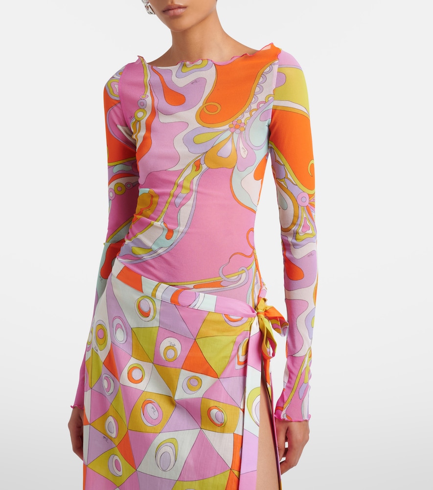  Pucci Pucci Top Orchidee De Tul Semitransparente 