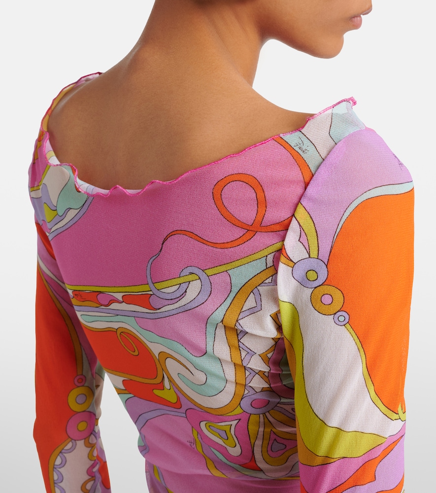 Pucci Pucci Top Orchidee De Tul Semitransparente 