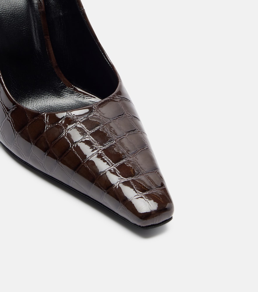  Jude Jude Fame 105 Croc-embossed Leather Pumps 
