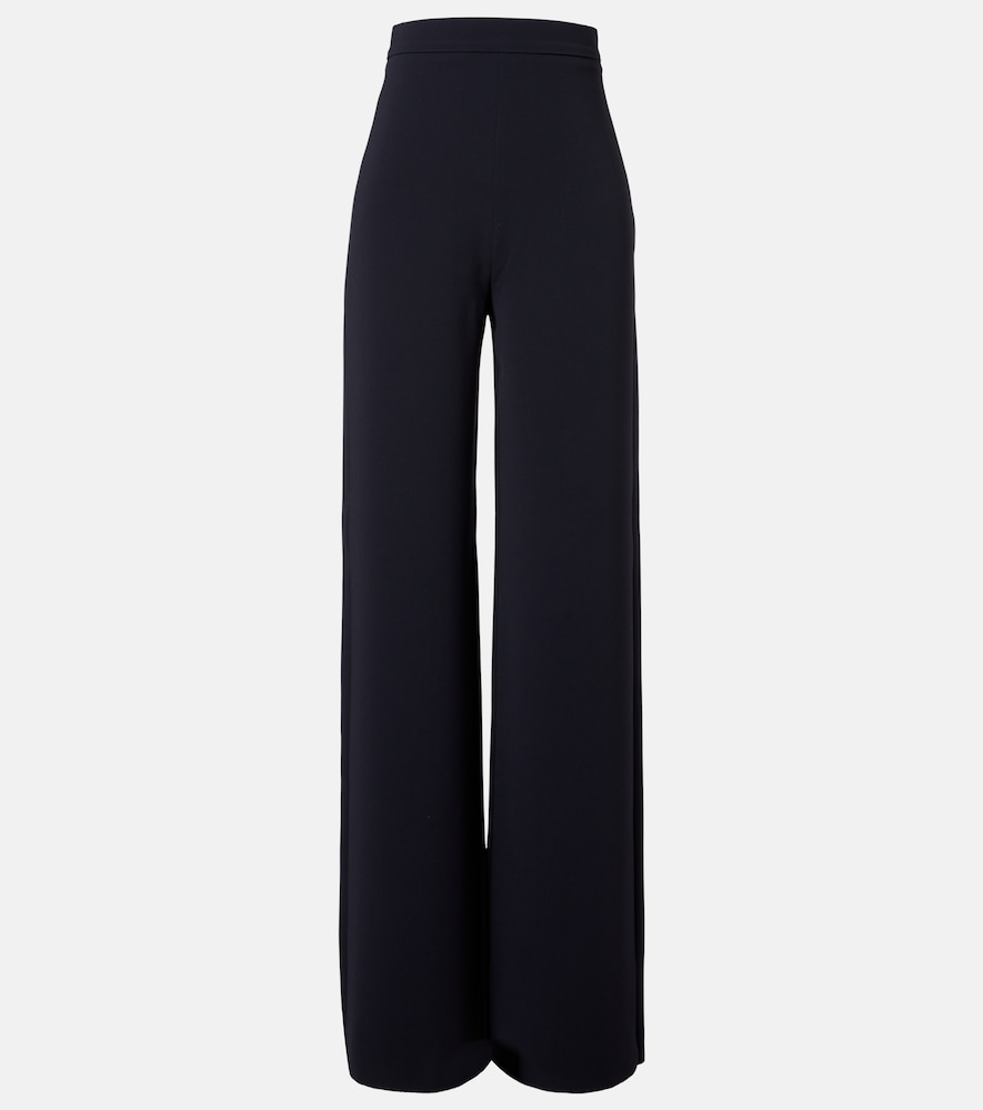 Max Mara Alaggio High-rise Straight Pants In Blue