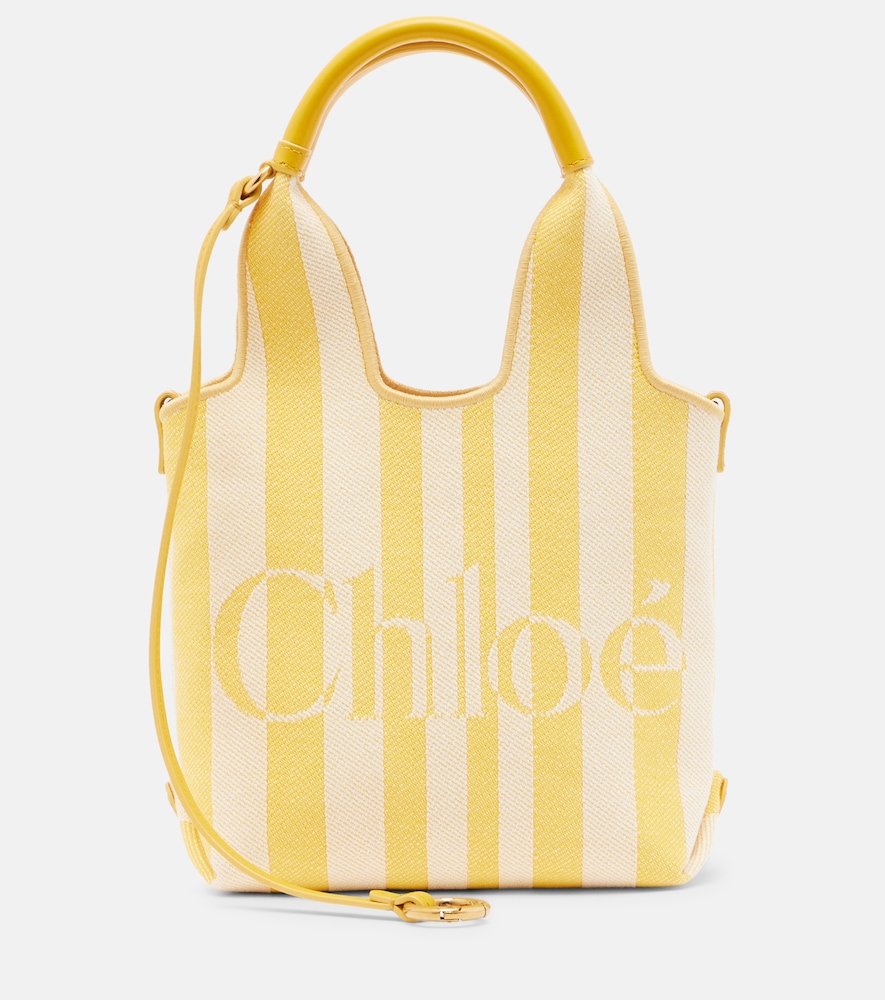 ChloÃ© Shopper Stripy Small in canvas