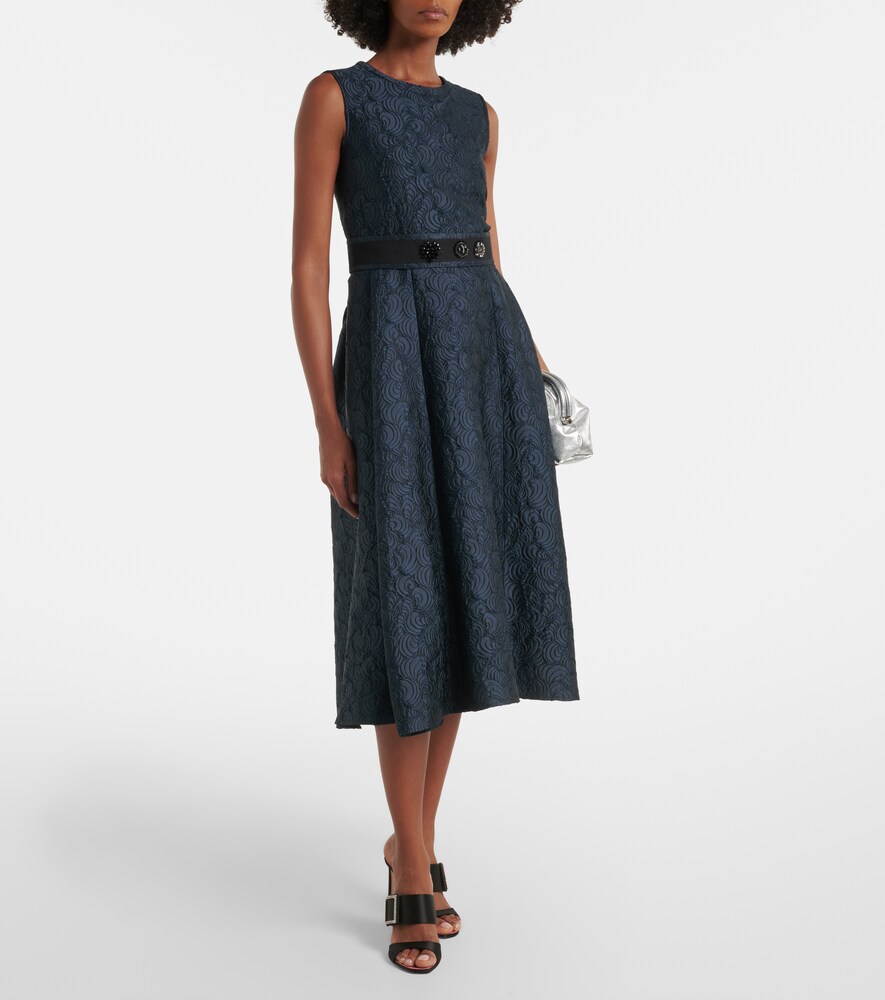 'S Max Mara Belted jacquard midi dress
