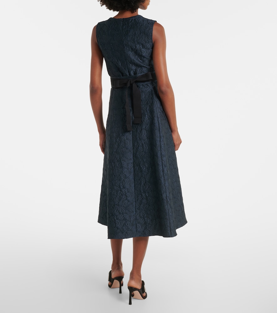  's Max Mara 's Max Mara Belted Jacquard Midi Dress 