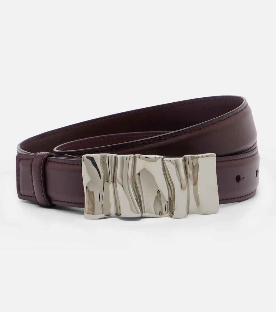 Altuzarra Leather Belt In Burgundy