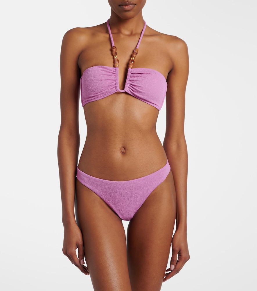 ViX Paula Hermanny Kiana Carol beaded bikini top