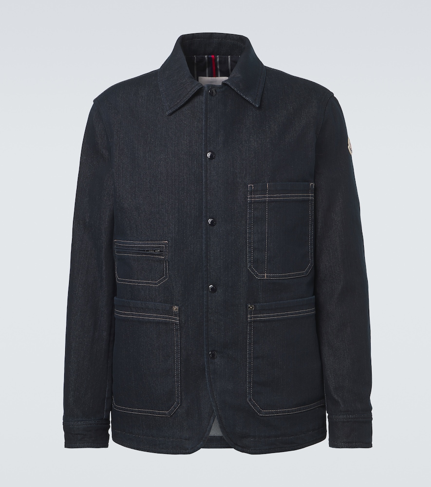 Moncler Men's Blue Haderu Denim Jacket UK Size 38 - Mytheresa