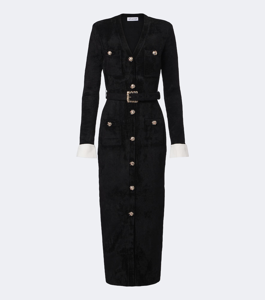 Midikleid mit Federn