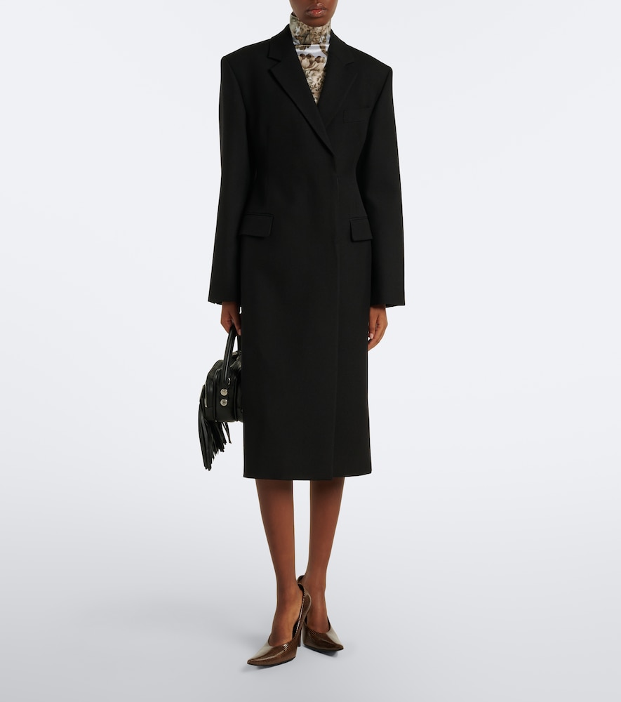 Acne Studios Single-breasted Wool Coat In Black