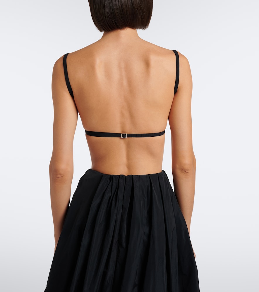 Open-Back Wool And Silk Bandeau Top