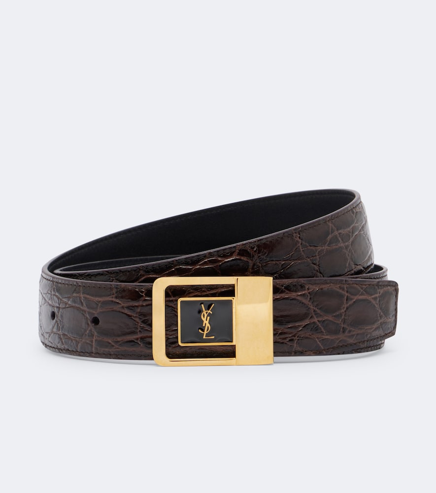 Saint Laurent Ceinture La 66 en cuir faon croco 650 €
