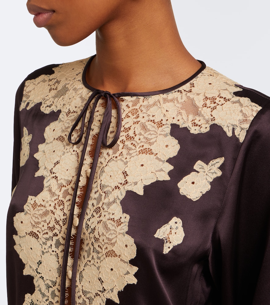 Dôen Lucine Lace-Trimmed Blouse