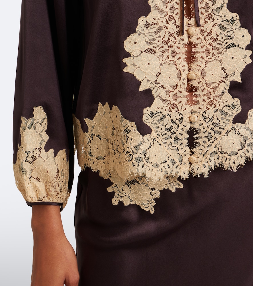 Dôen Lucine Lace-Trimmed Blouse