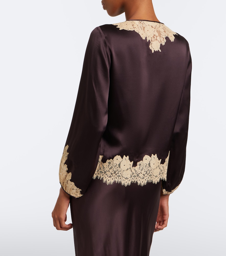 Dôen Lucine Lace-Trimmed Blouse