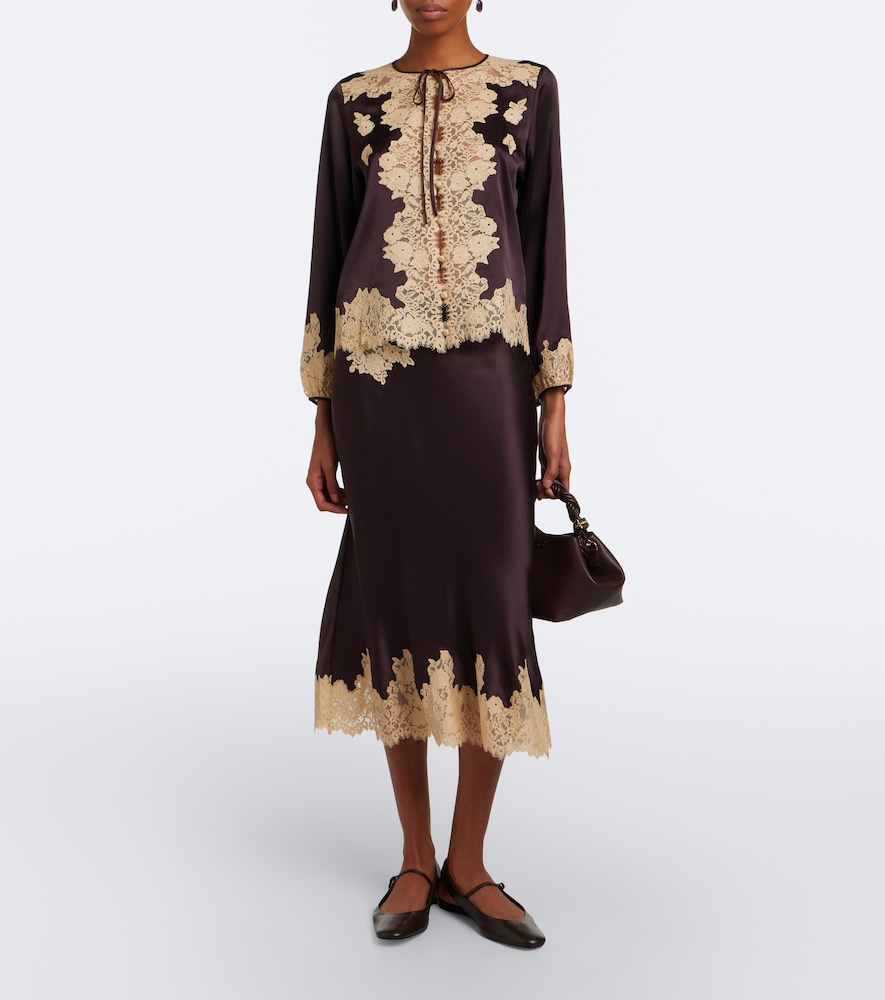 Dôen Lucine Lace-Trimmed Blouse