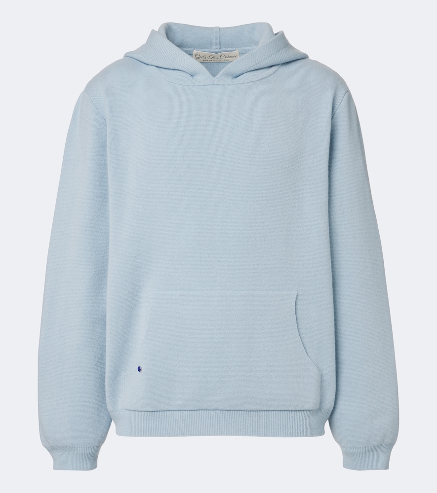 Cashmere Hoodie With Lapis Lazuli