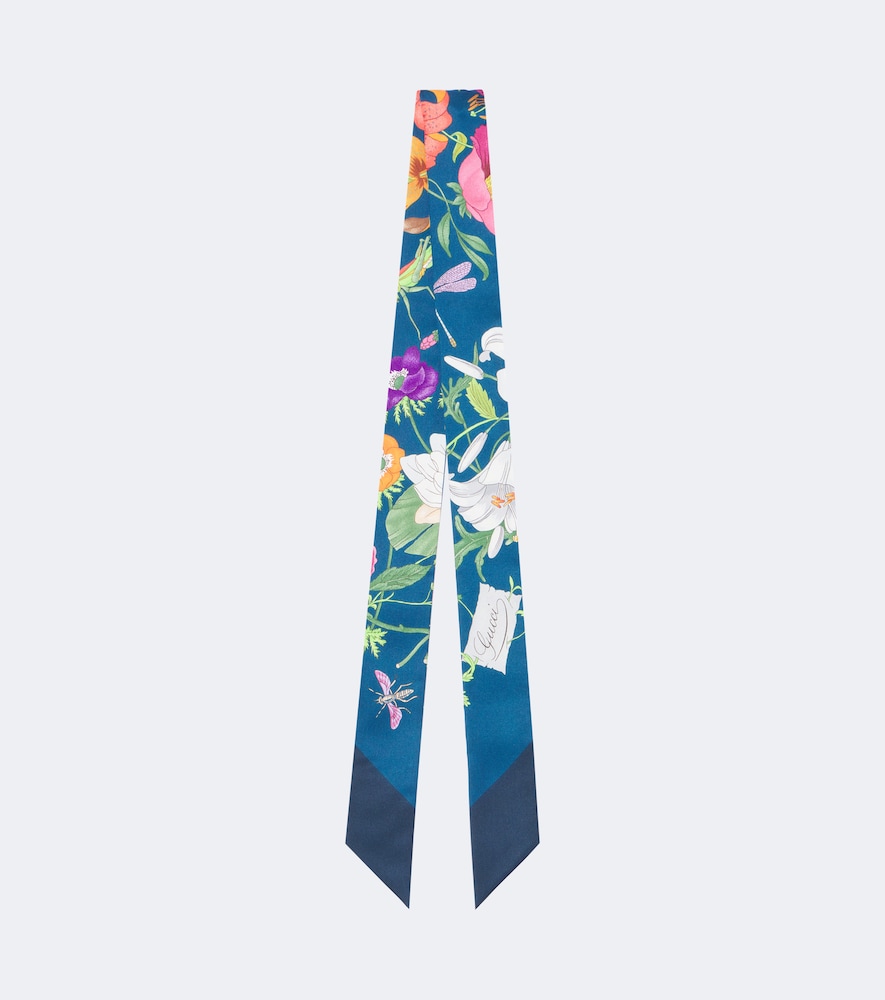 Foulard  Flora in twill di seta