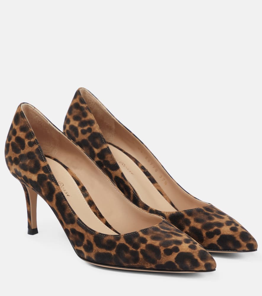 Shop Gianvito Rossi Gianvito 70 Leopard-print Suede Pumps In Leopard Print