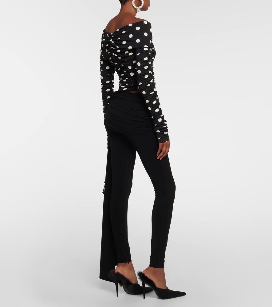 Shop Magda Butrym Low-rise Jersey Leggings In Black