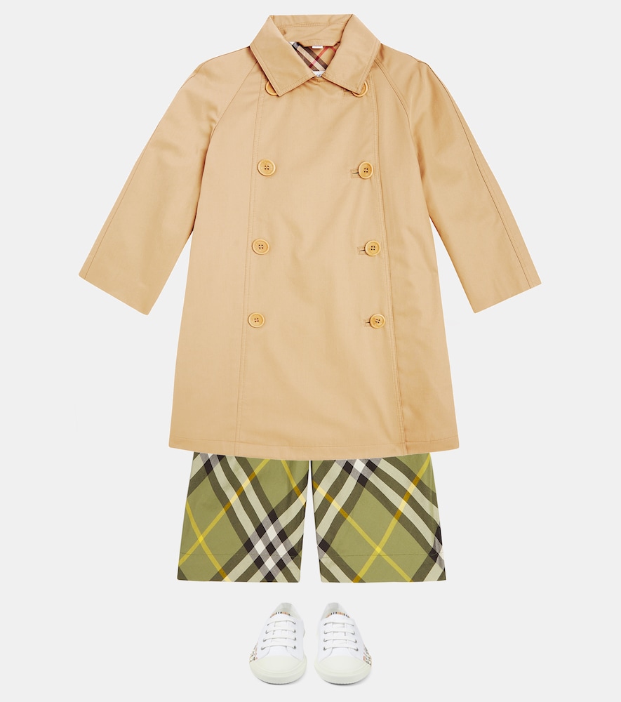  Burberry Kids Burberry Kids Trench De Gabardina De Algodón 