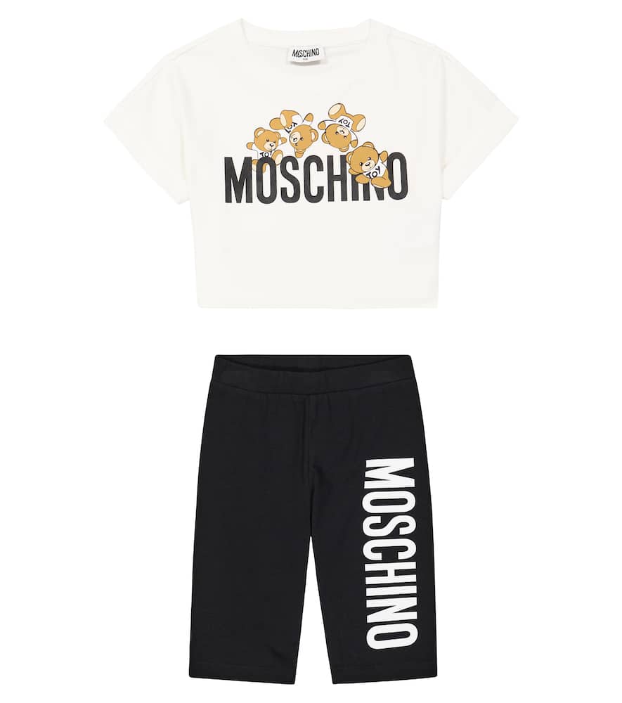 Moschino Kids Cotton-blend T-shirt and shorts set