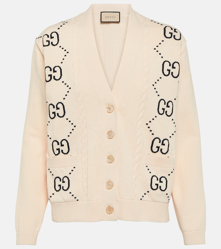 Gucci GG intarsia cotton cardigan