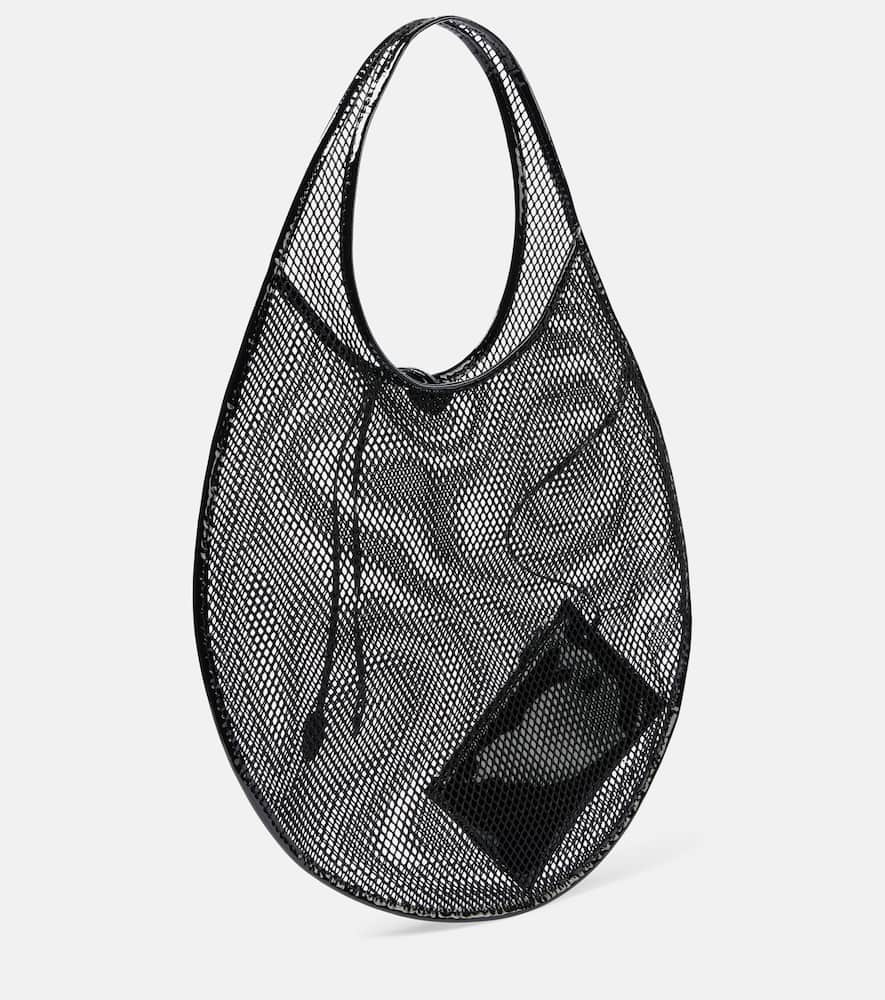 Alaïa Xl Mesh Nylon Shoulder Bag In Black