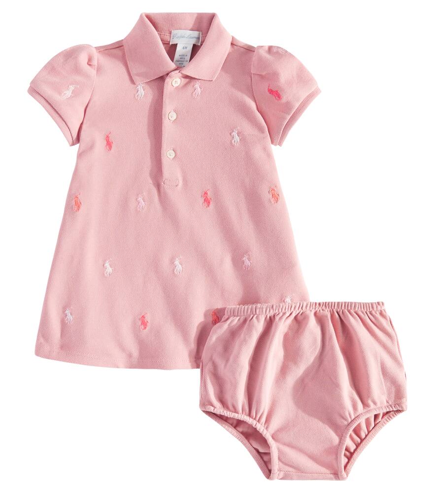 Polo Ralph Lauren Kids Baby cotton dress and bloomers set