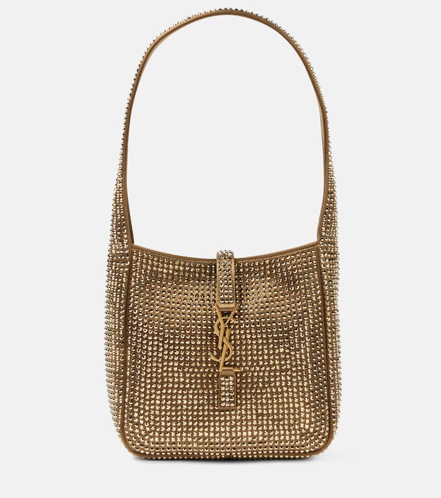 Saint Laurent Le 5 à 7 Mini embellished satin shoulder bag