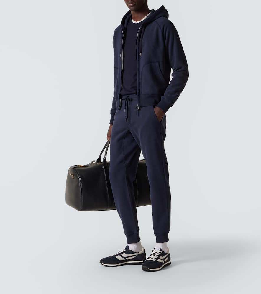 Tom Ford Cotton-blend Jersey Sweatpants In Blue