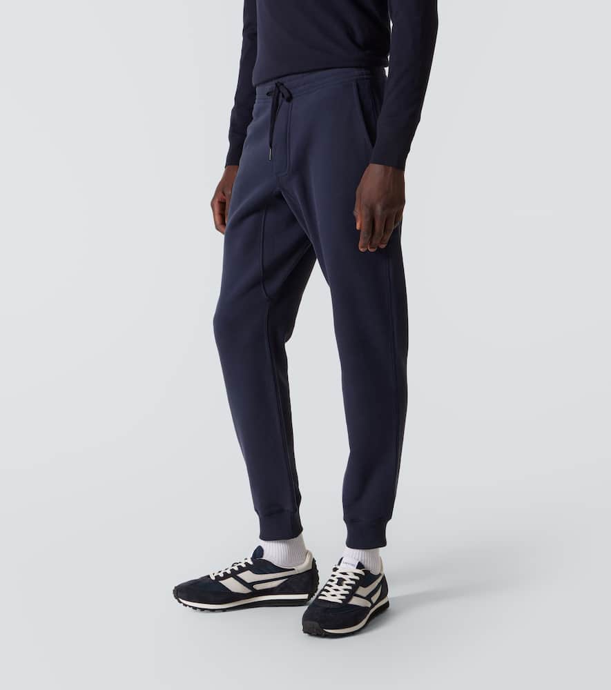 Tom Ford Cotton-blend Jersey Sweatpants In Blue