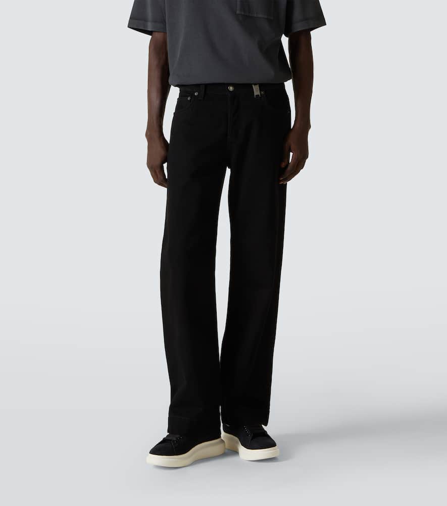 Alexander Mcqueen Skull Detailed Straight-leg Jeans In Black