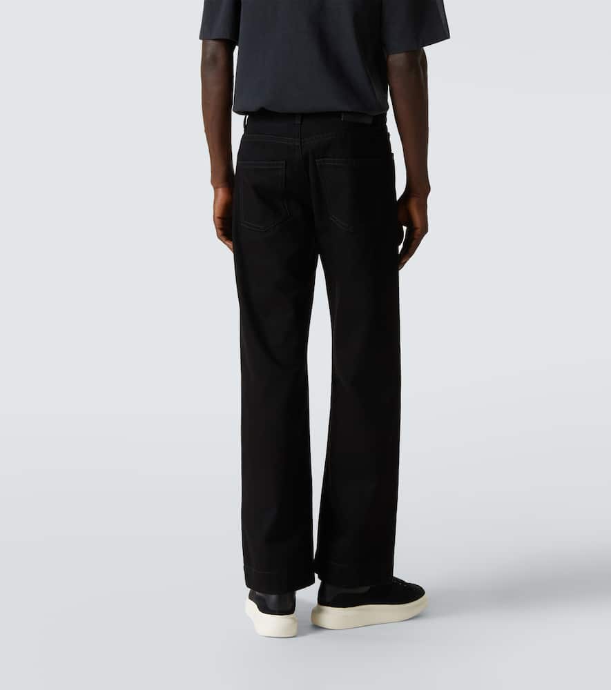 Alexander Mcqueen Skull Detailed Straight-leg Jeans In Black