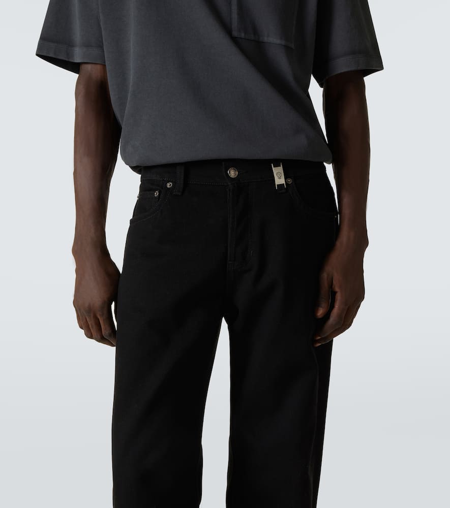 Alexander Mcqueen Skull Detailed Straight-leg Jeans In Black