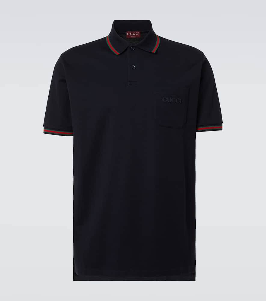 Double G cotton-blend piqué polo shirt