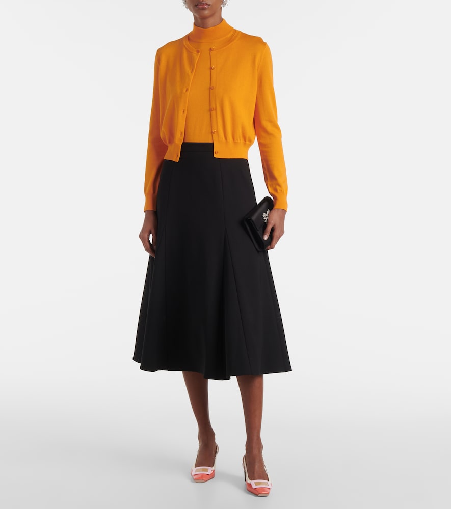  Carolina Herrera Carolina Herrera Cropped-cardigan Aus Seide Und Baumwolle 