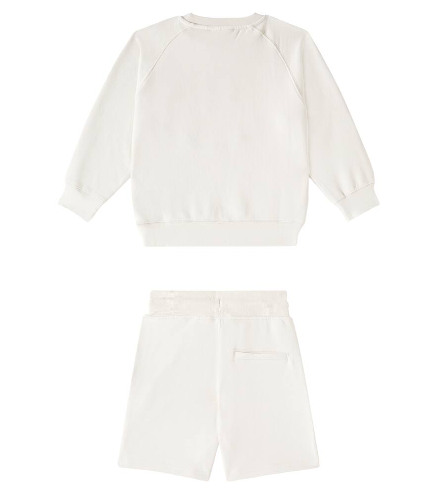 Molo Mike Cotton Sweatpants And Shorts Set In White
