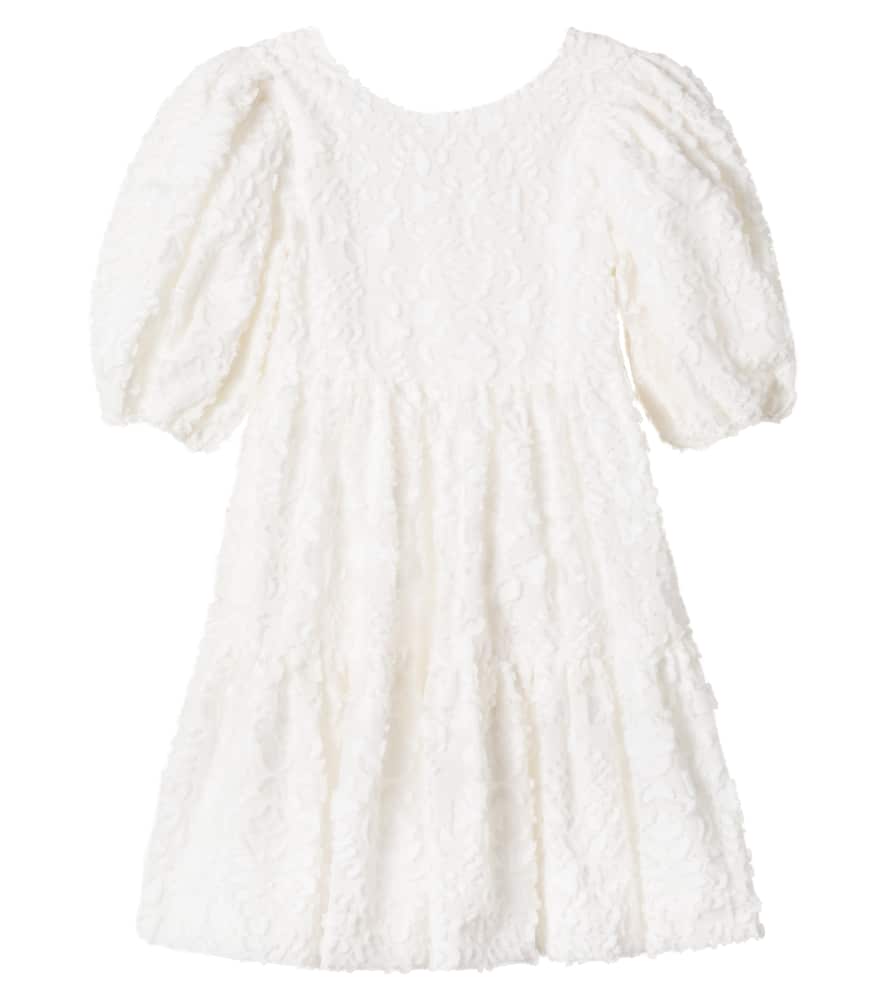Tartine Et Chocolat Embroidered Cotton-blend Dress In White
