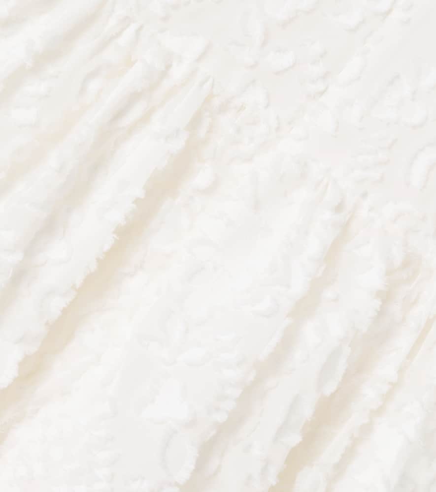 Tartine Et Chocolat Embroidered Cotton-blend Dress In White