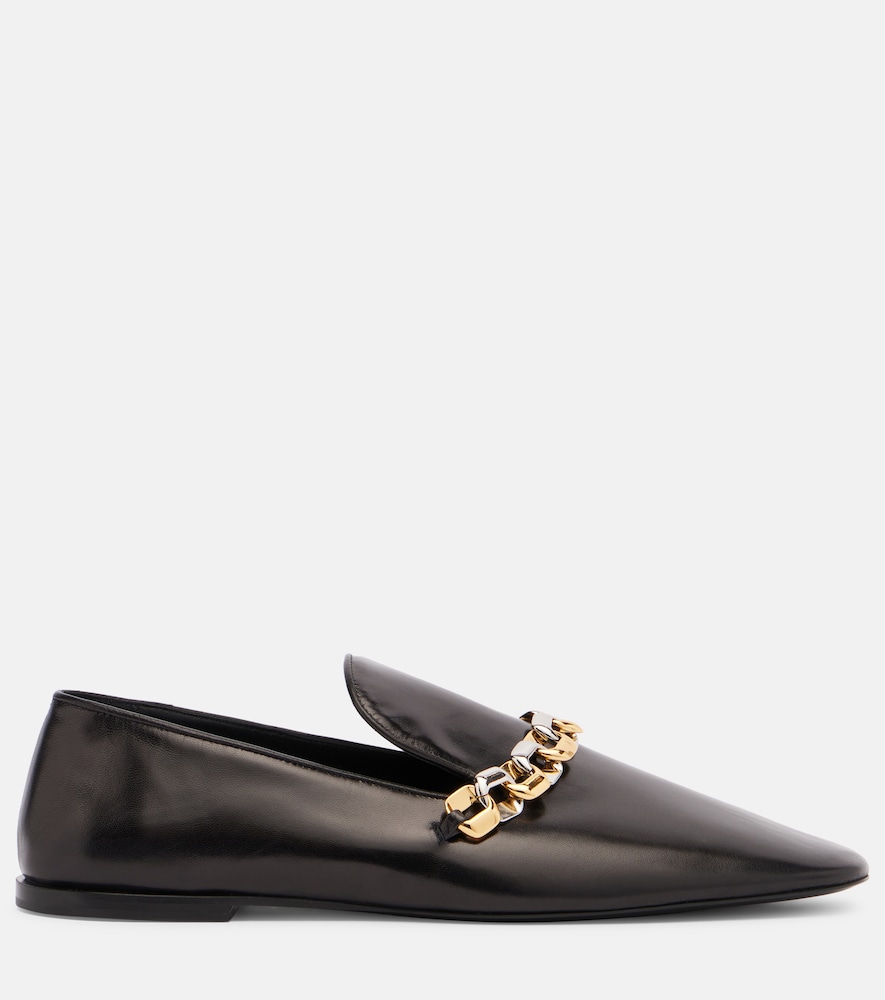  Jil Sander Jil Sander Chain-detail Leather Loafers 