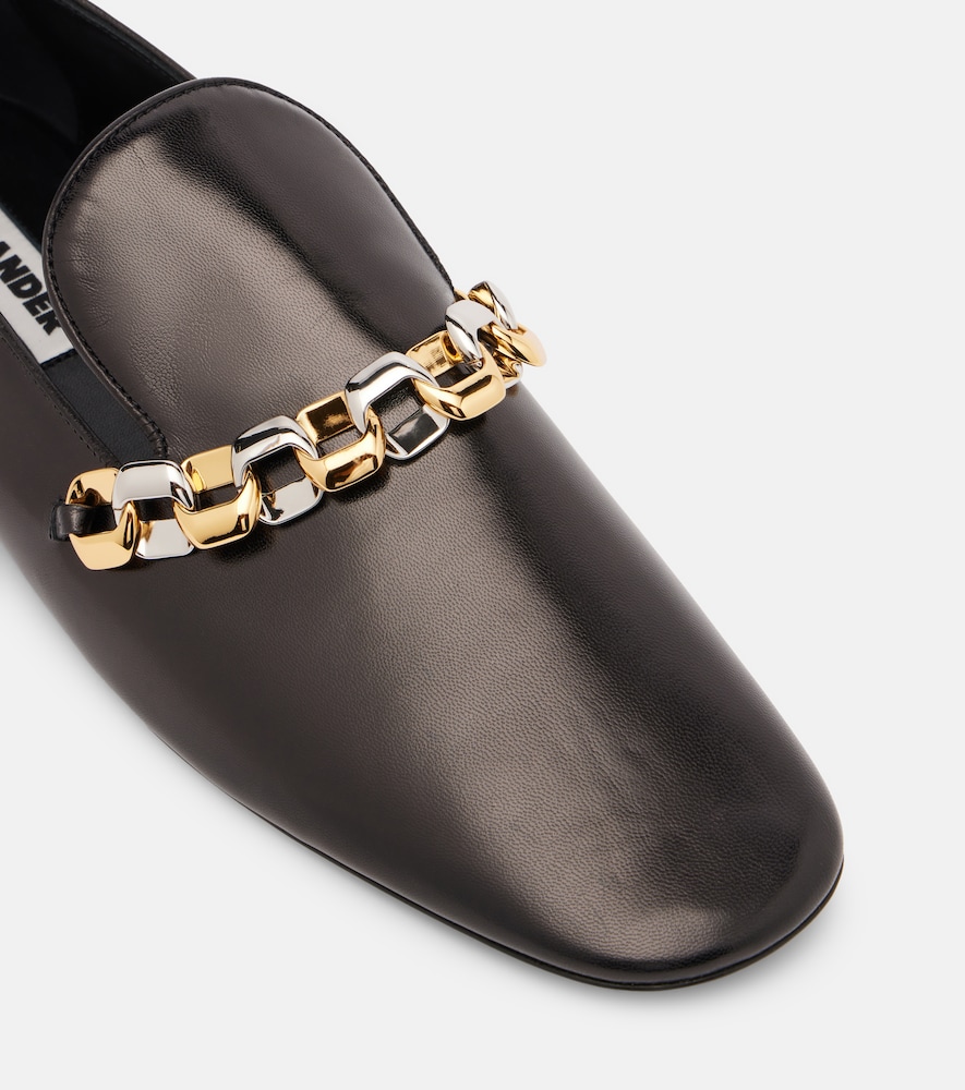  Jil Sander Jil Sander Chain-detail Leather Loafers 