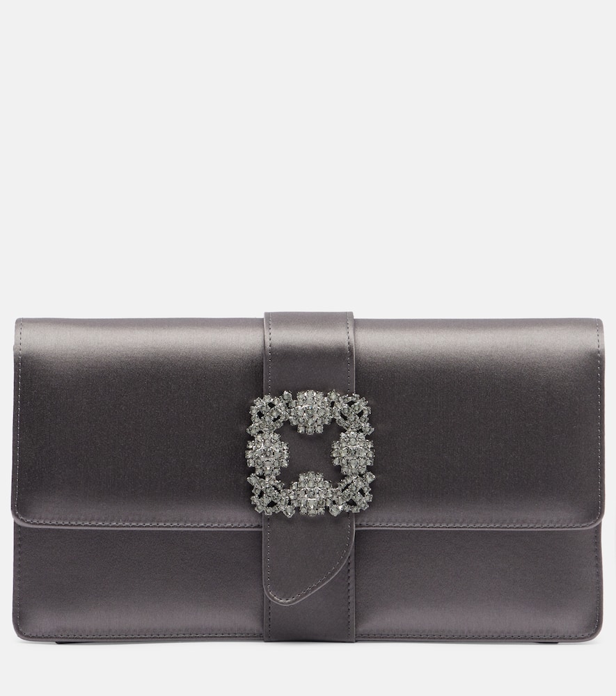 Capri embellished satin clutch