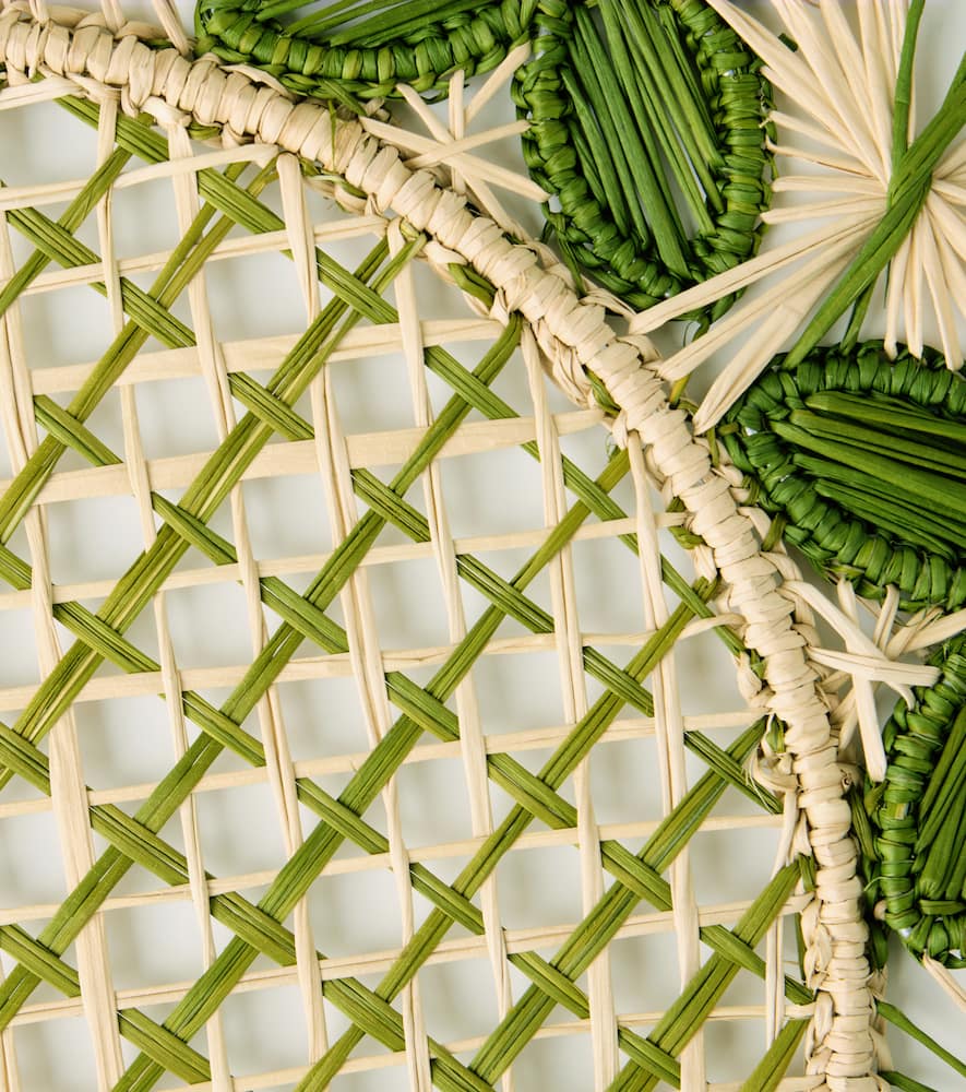 Cabana Louloudi Set Of 2 Wicker Placemats In Green