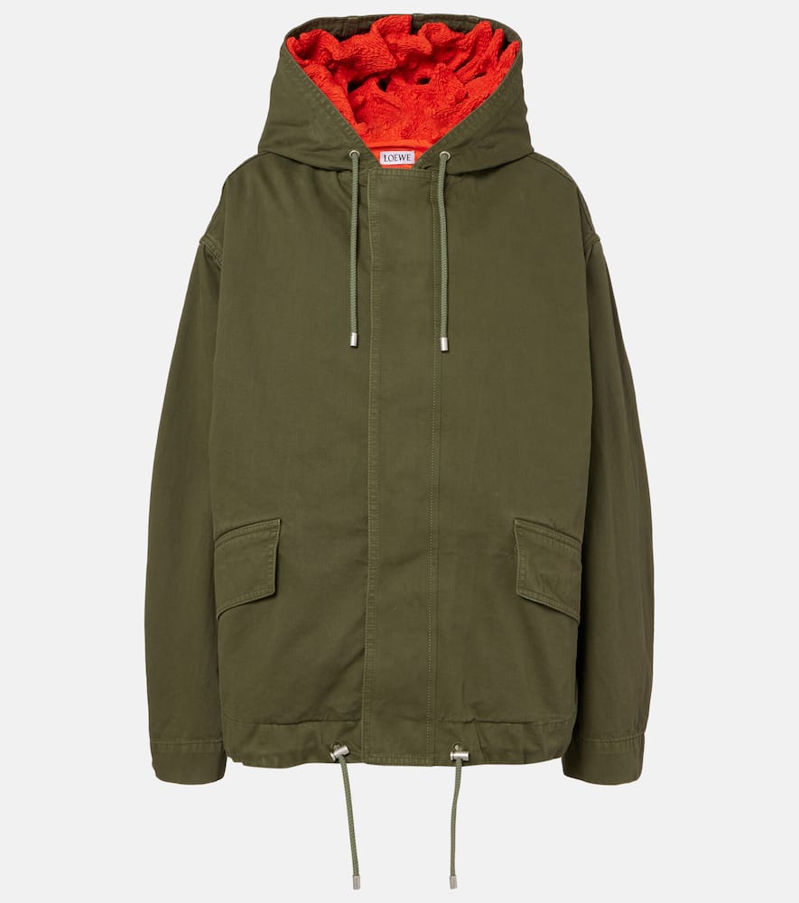 Loewe Cotton Canvas Vest And Jacket Set In Green
