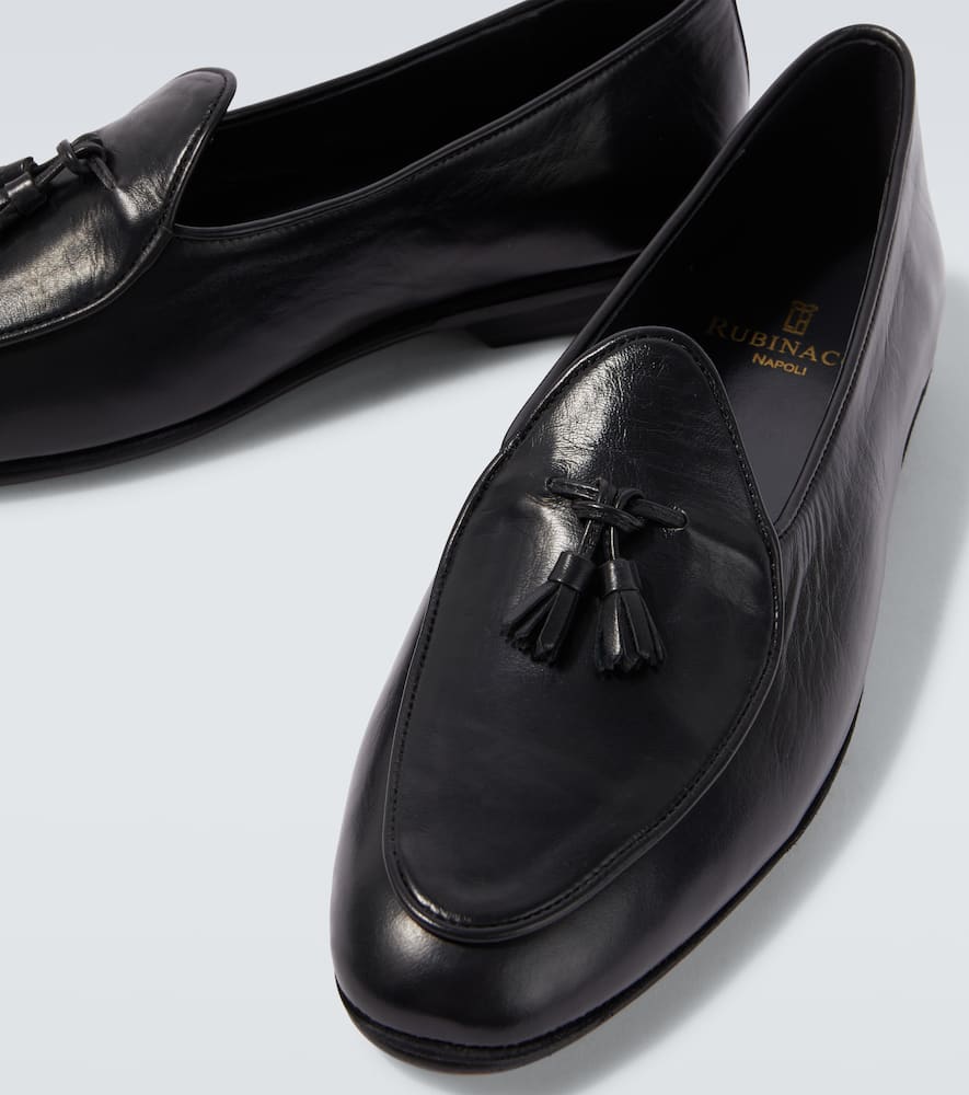 Rubinacci Marfy Leather Loafers In Black