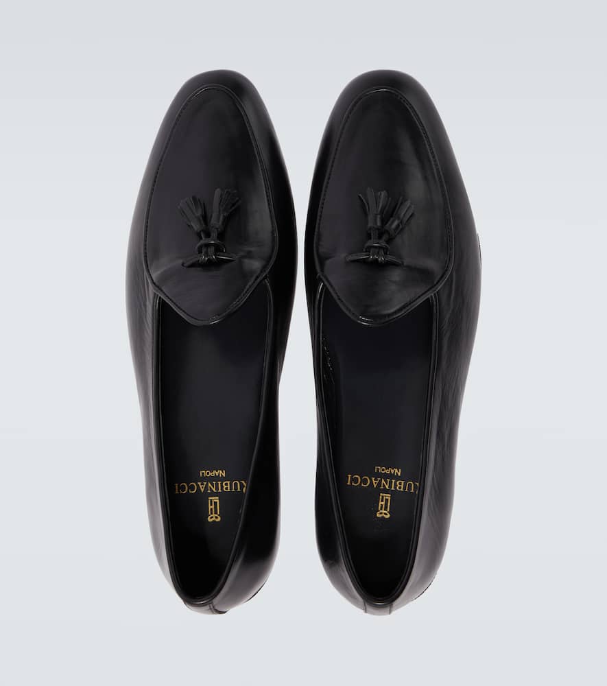 Rubinacci Marfy Leather Loafers In Black
