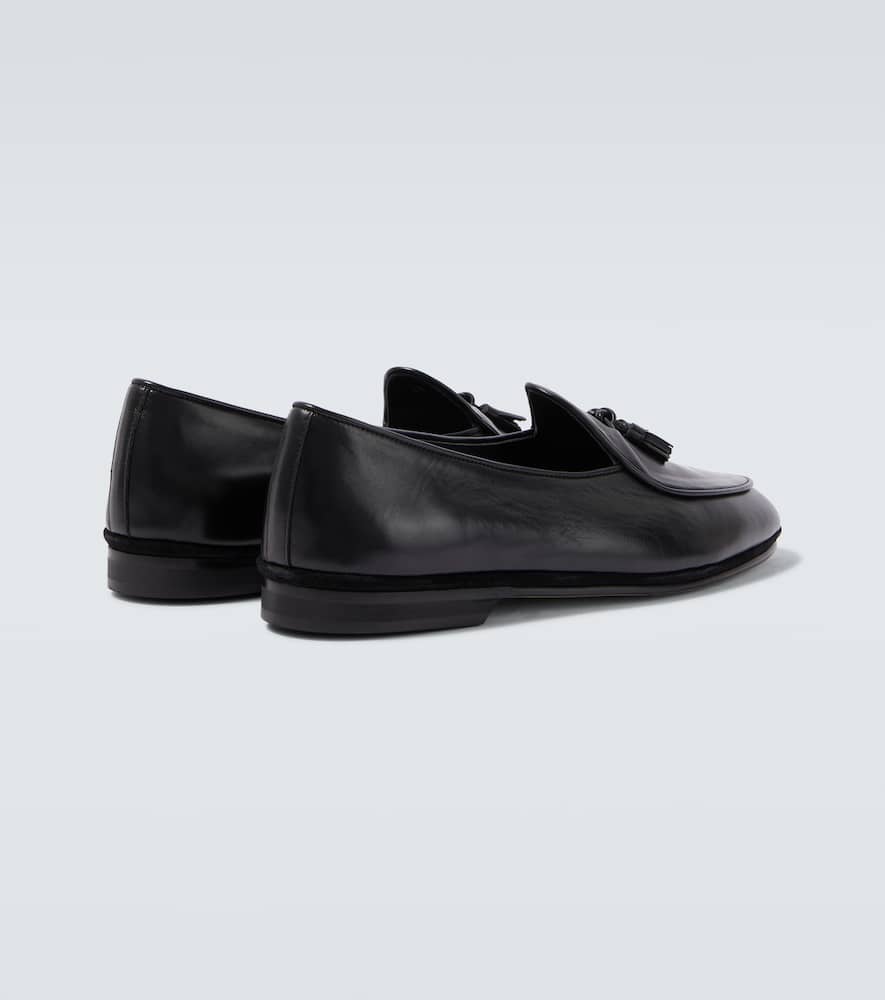 Rubinacci Marfy Leather Loafers In Black
